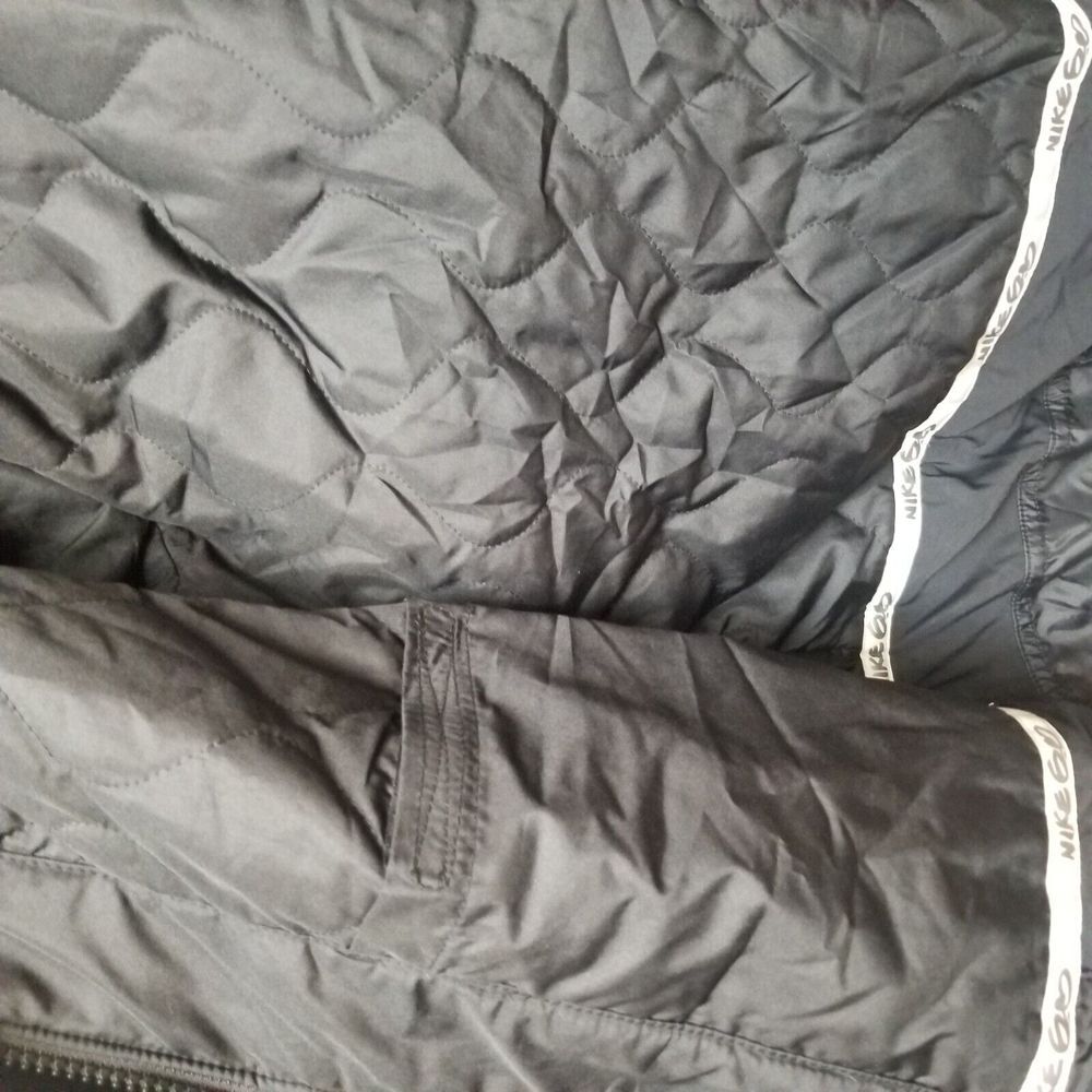 Nike SB Hooded Jacket Black Checkered Padded Skateboarding Coat Small - Picture 12 of 16
